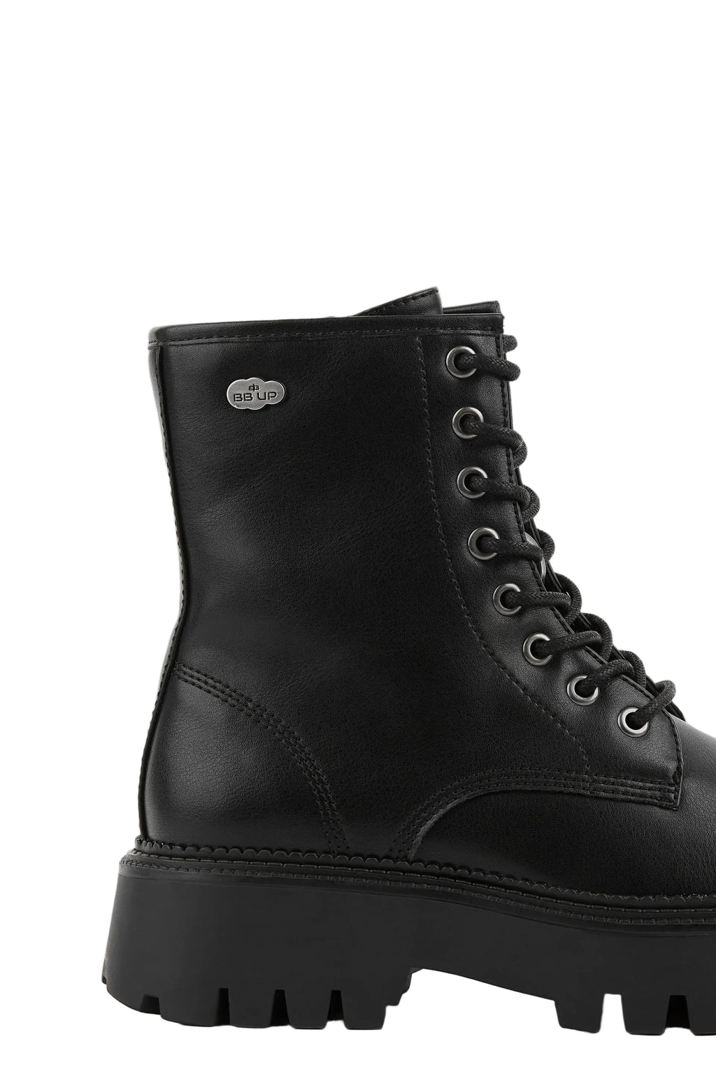 BOTÍN MILITAR NEGRO DE MUJER EN SUELA TRACK | 2608 PU NEGRO