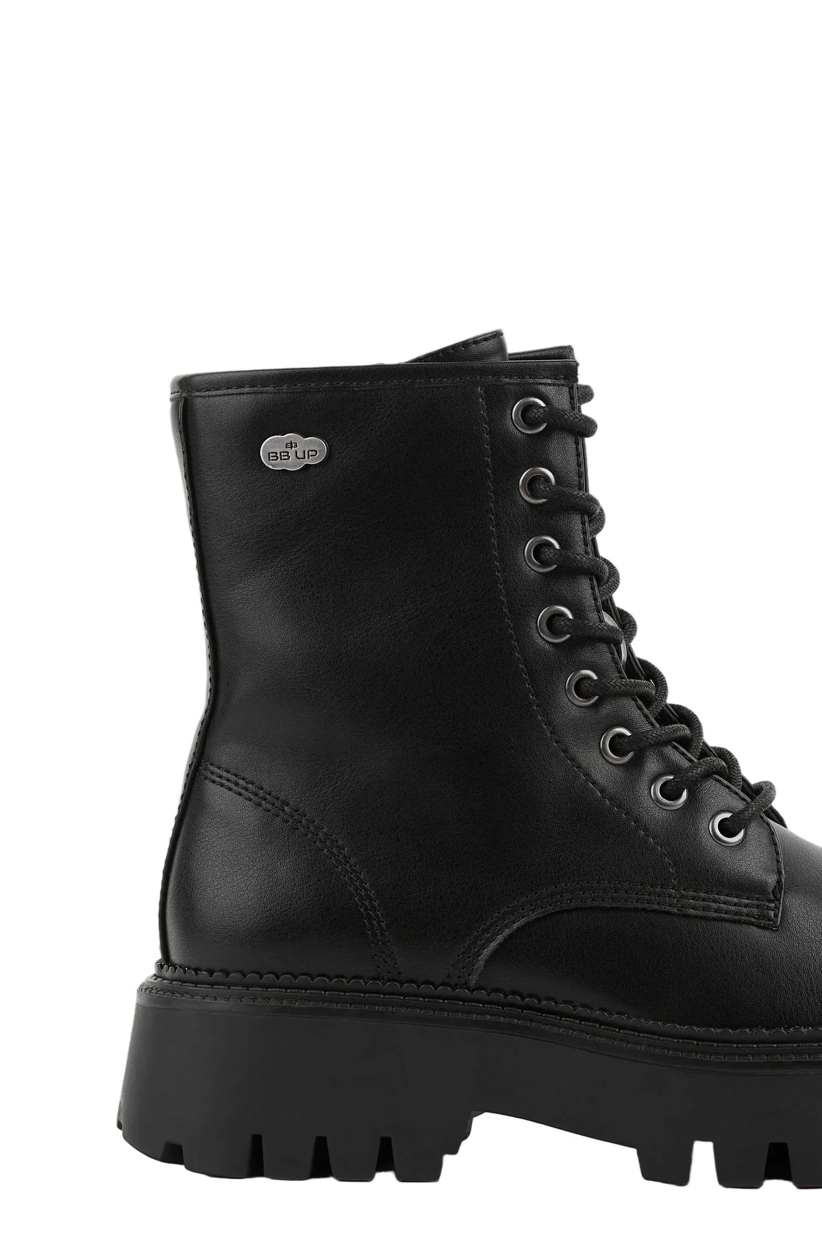 BOTÍN MILITAR NEGRO DE MUJER EN SUELA TRACK | 2608 PU NEGRO