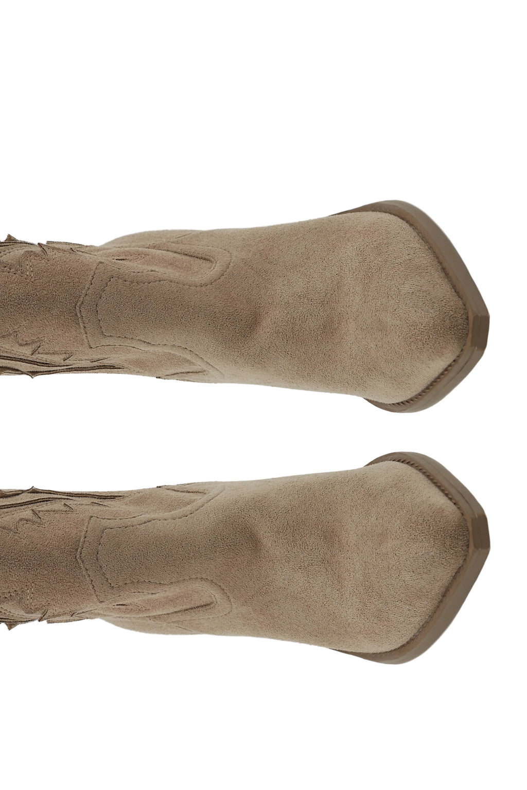 BOTA COWBOY DE MUJER BORDADA ANTE CREMA CON TACÓN | 2642 ANTE BEIGE