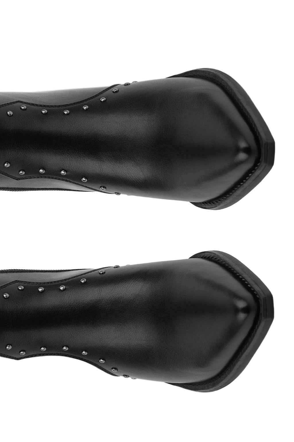 BOTÍN COWBOY NEGRO DE MUJER CON TACÓN Y TACHAS | 2640 PU NEGRO