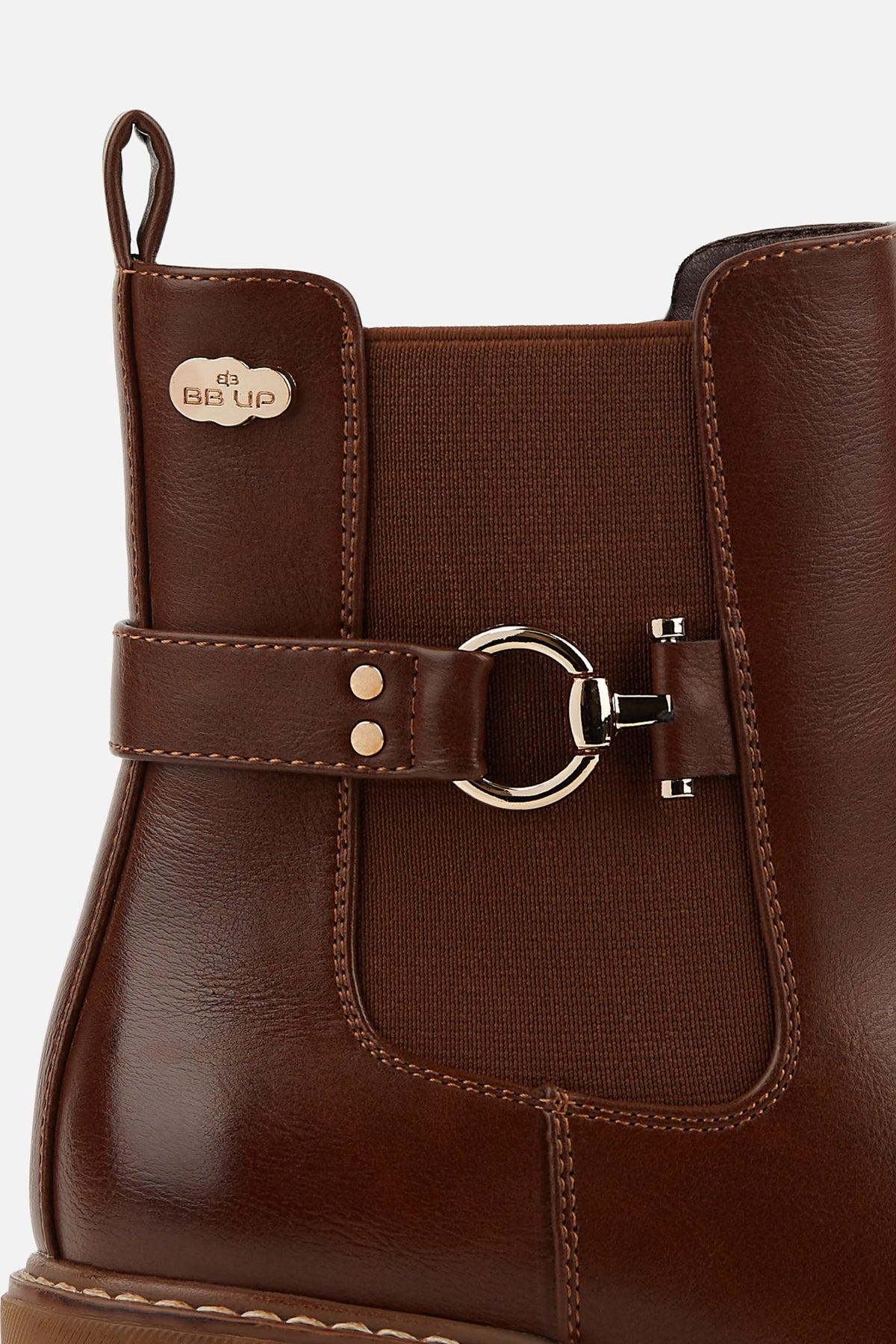 BOTINE CLÁSICO DE MUJER CON TACÓN Y HEBILLA | 2623 PU MARRON