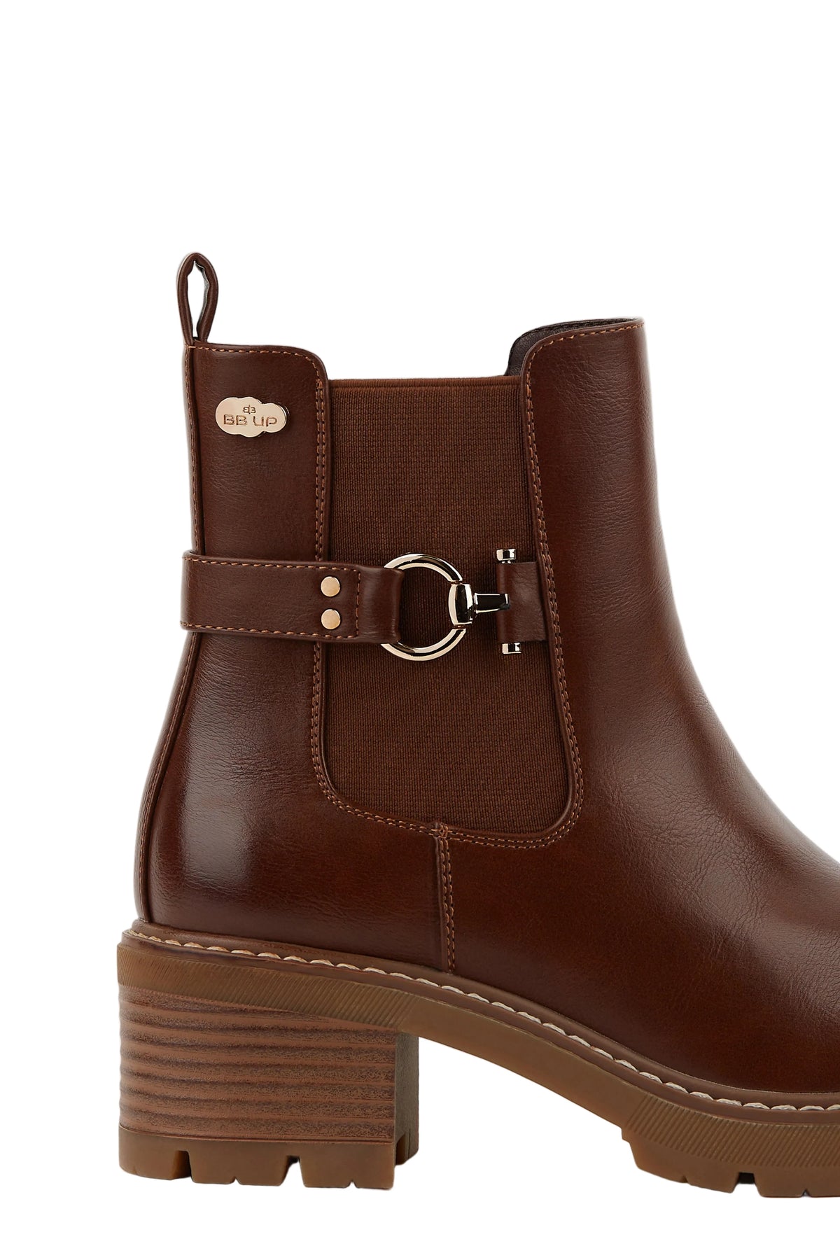 BOTINE CLÁSICO DE MUJER CON TACÓN Y HEBILLA | 2623 PU MARRON