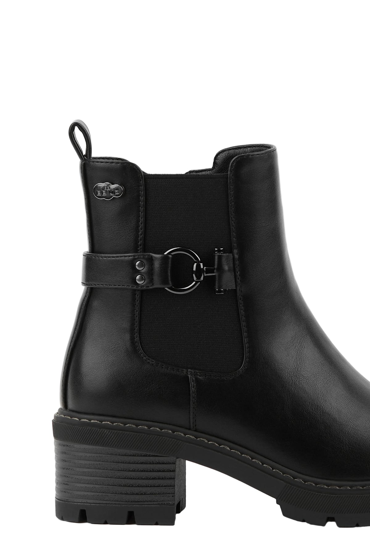 BOTINES DE MUJER CON TACÓN Y HEBILLA | 2623 PU NEGRO