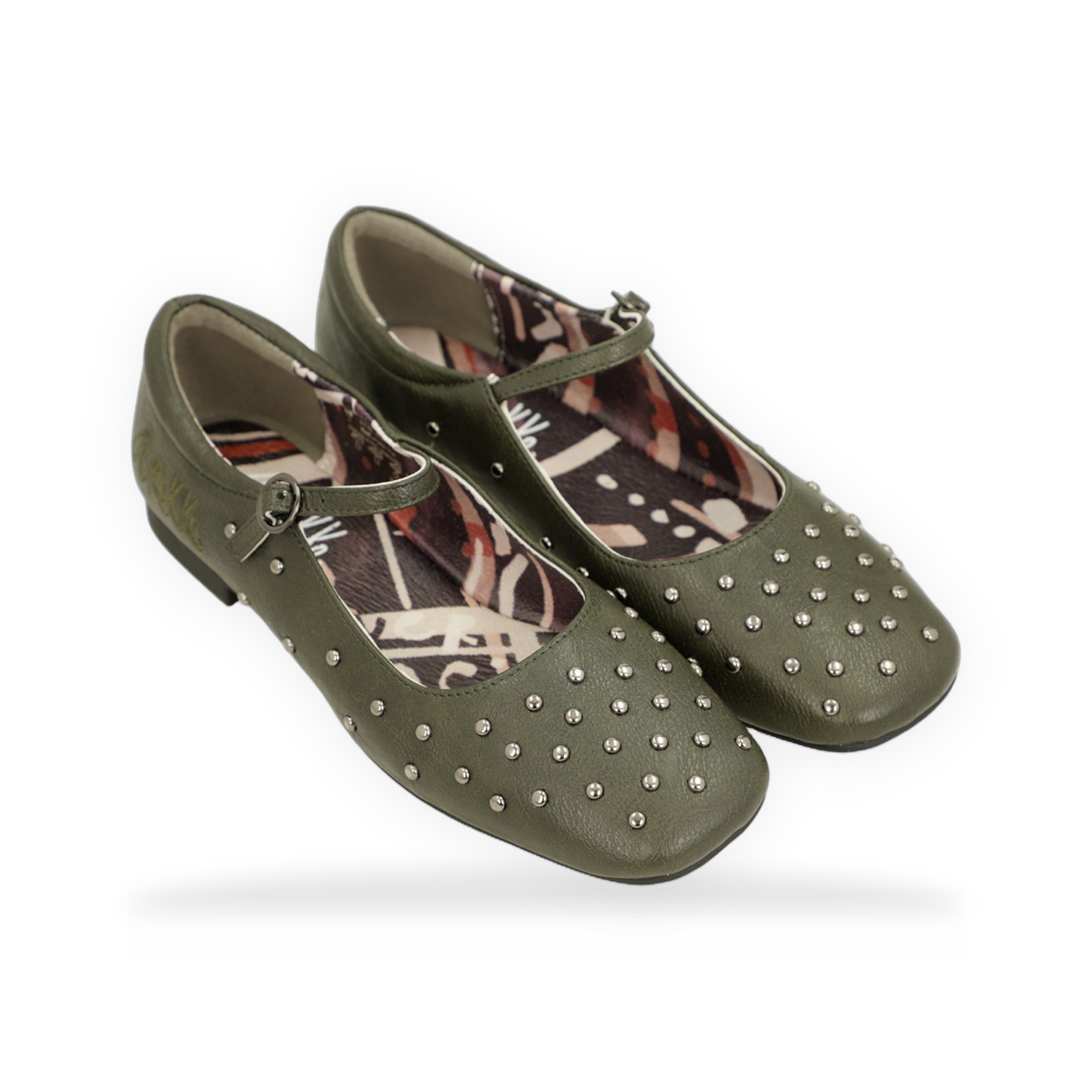 Anekke - Bailarinas tachuelas verde kaki