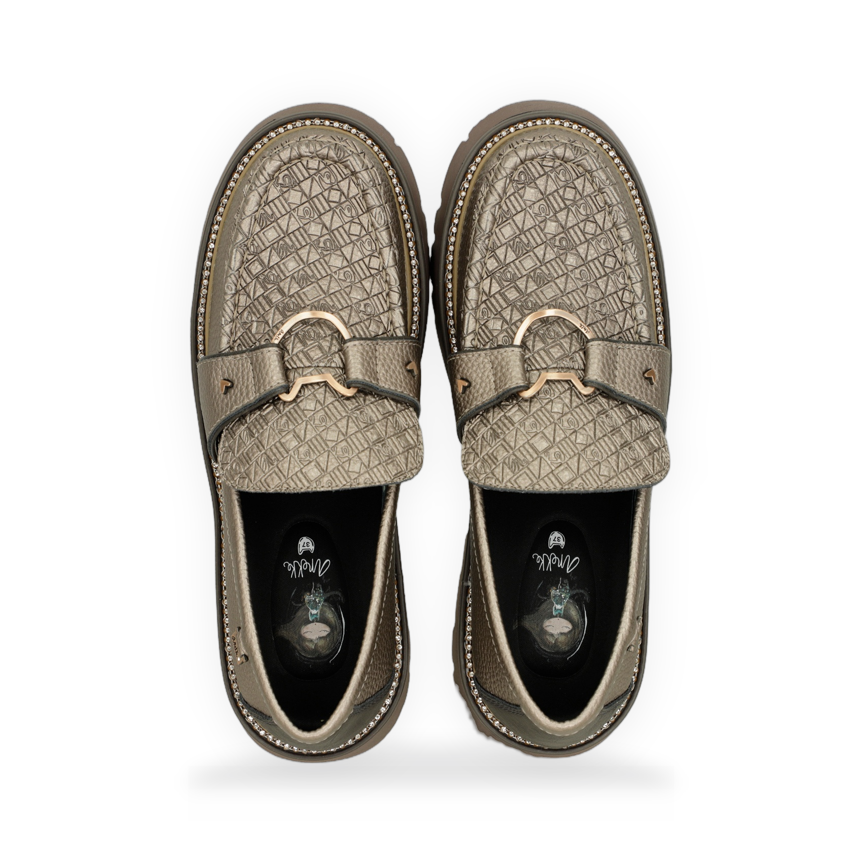 Anekke - Mocasines Towanda dorados