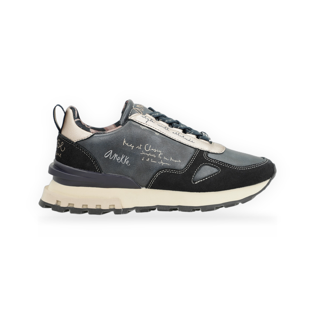 Anekke - Deportivos azul marino y beige