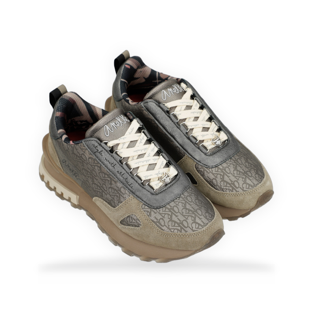 Anekke - Deportivos beige metálicos