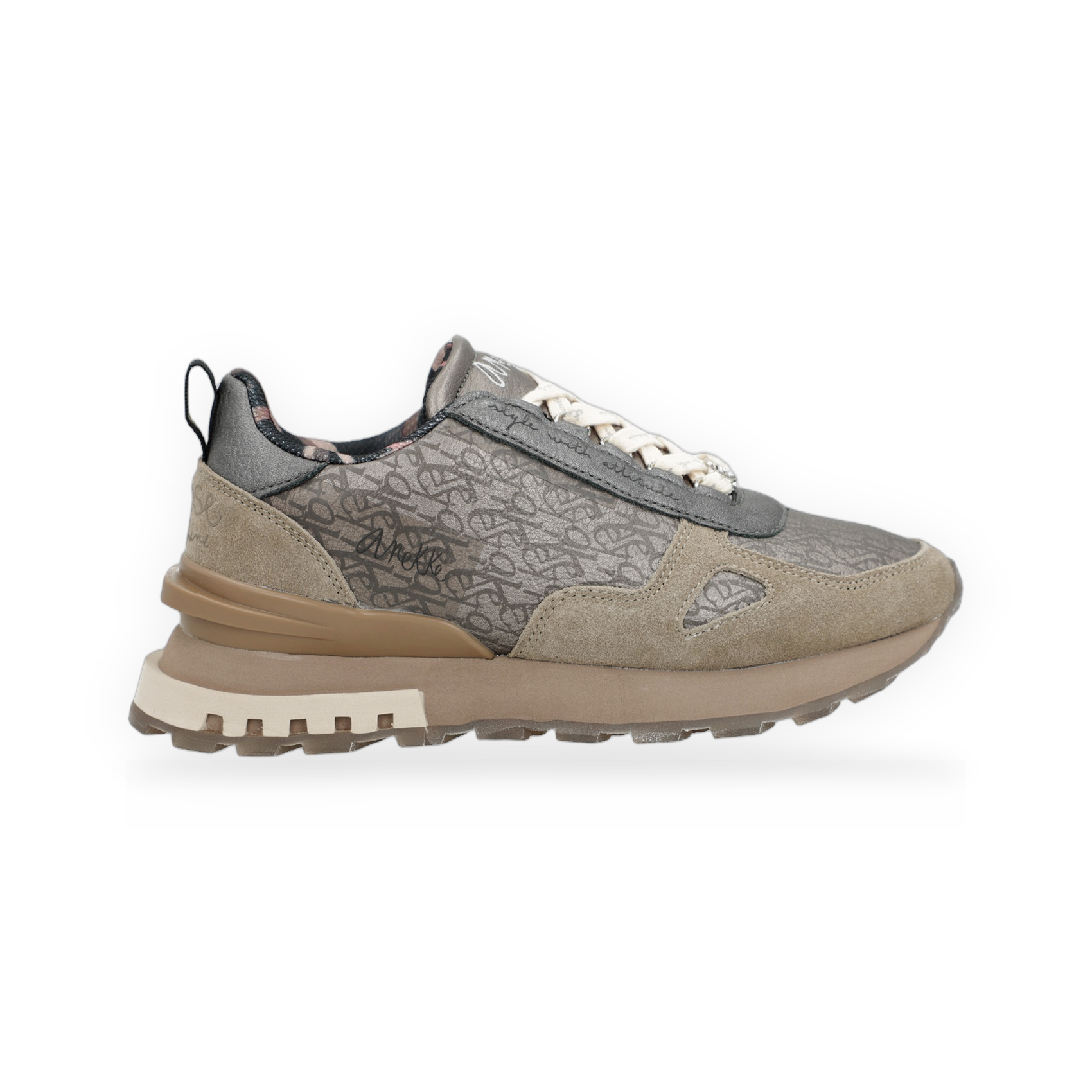 Anekke - Deportivos beige metálicos