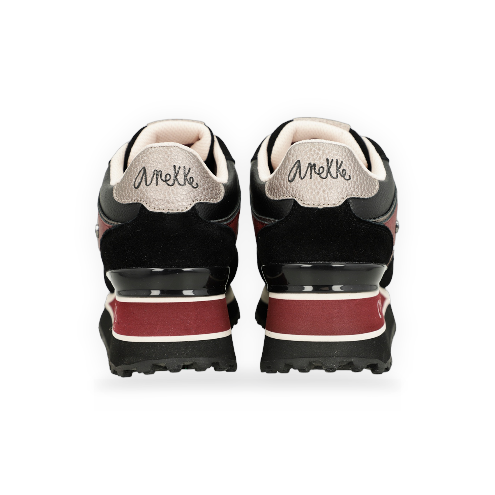 Anekke - Deportivos plataforma negro estampado