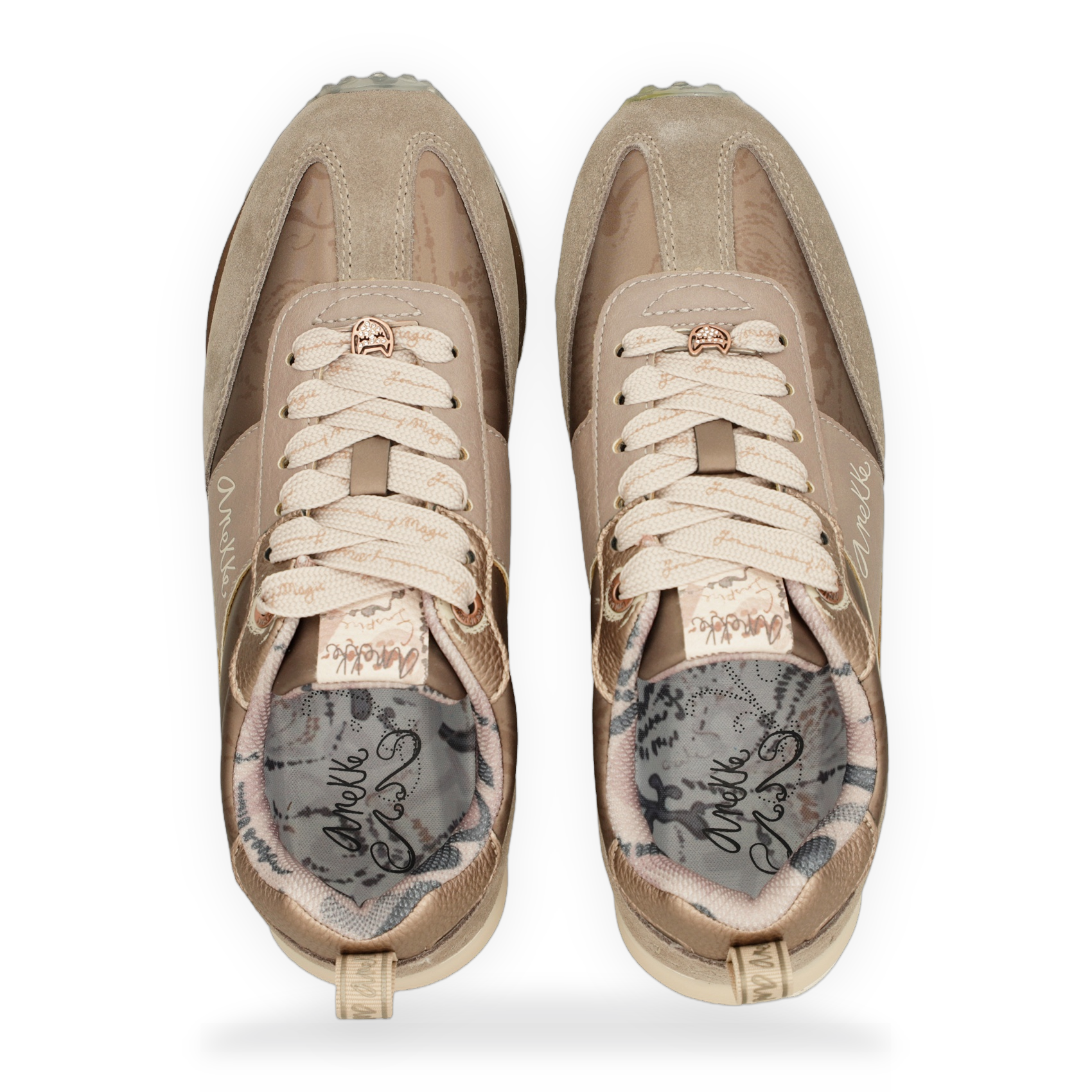 Anekke - Deportivos beige suela multicolor