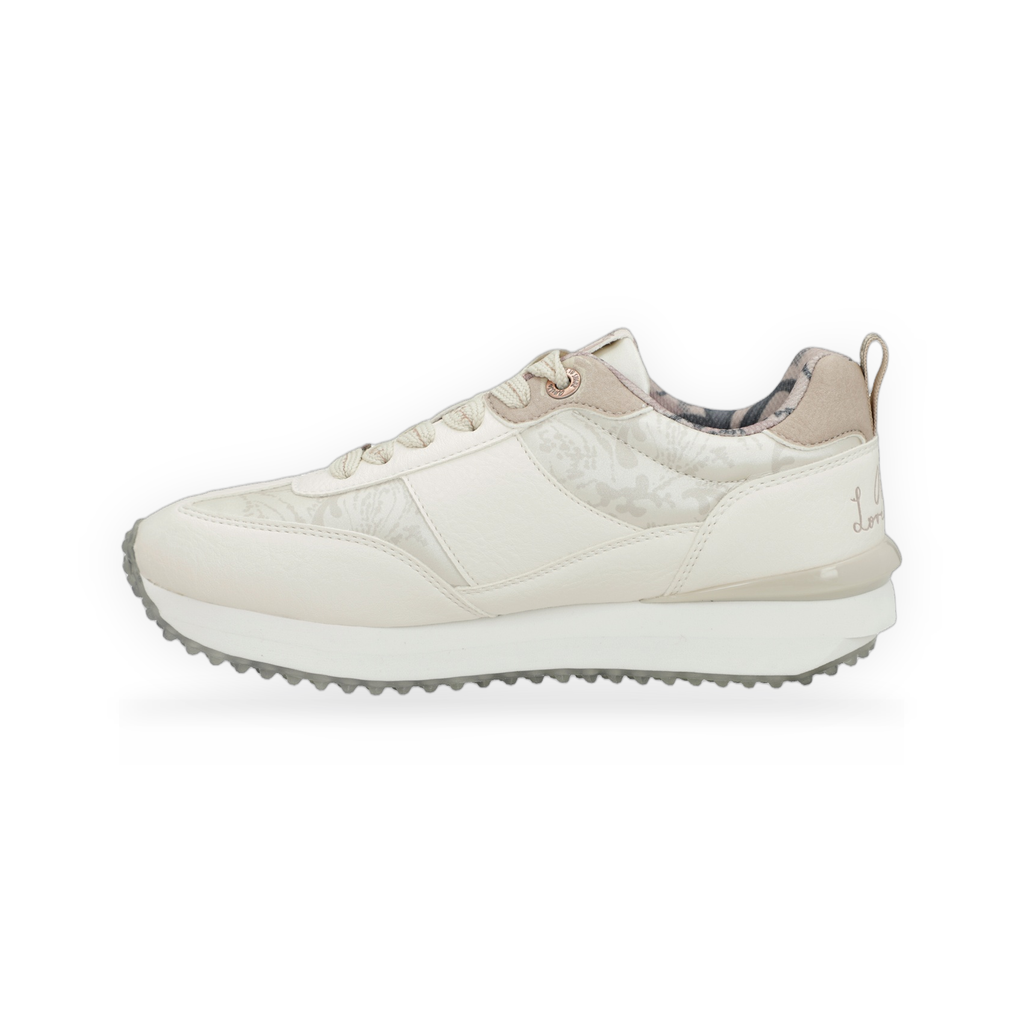 Anekke - Deportivos blancos suela multicolor