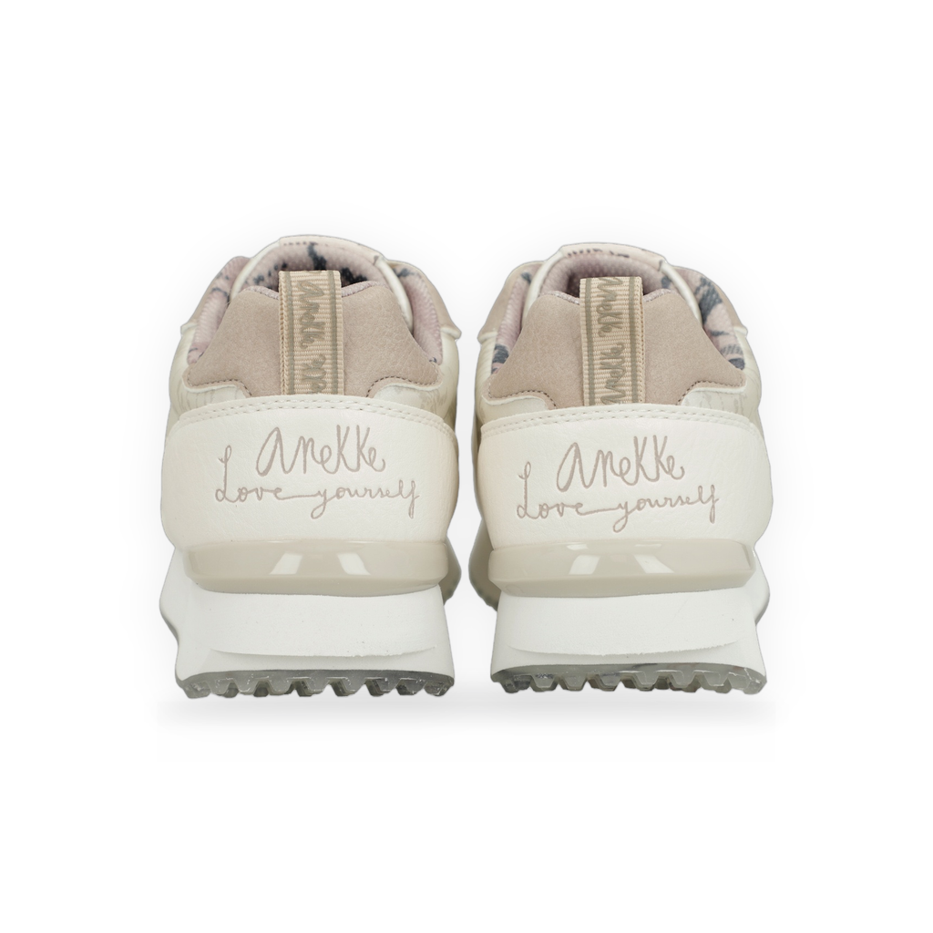 Anekke - Deportivos blancos suela multicolor