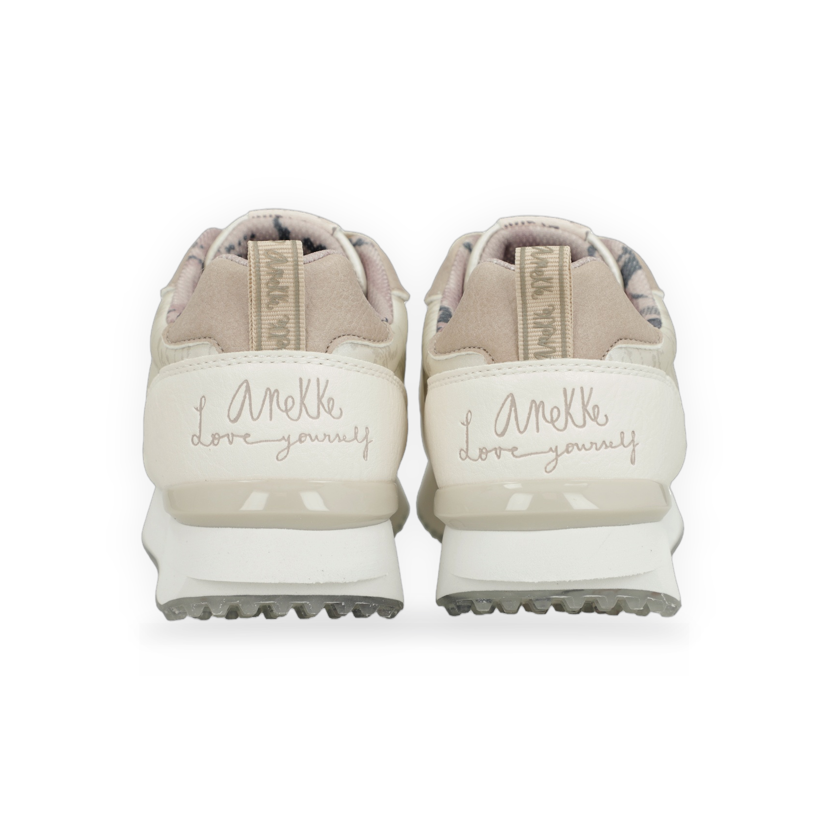 Anekke - Deportivos blancos suela multicolor