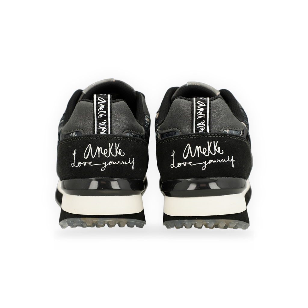 Anekke - Deportivos negros suela multicolor