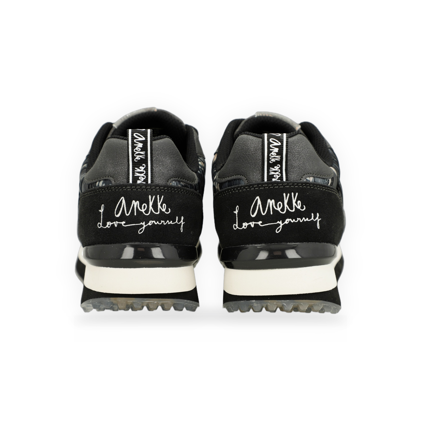 Anekke - Deportivos negros suela multicolor