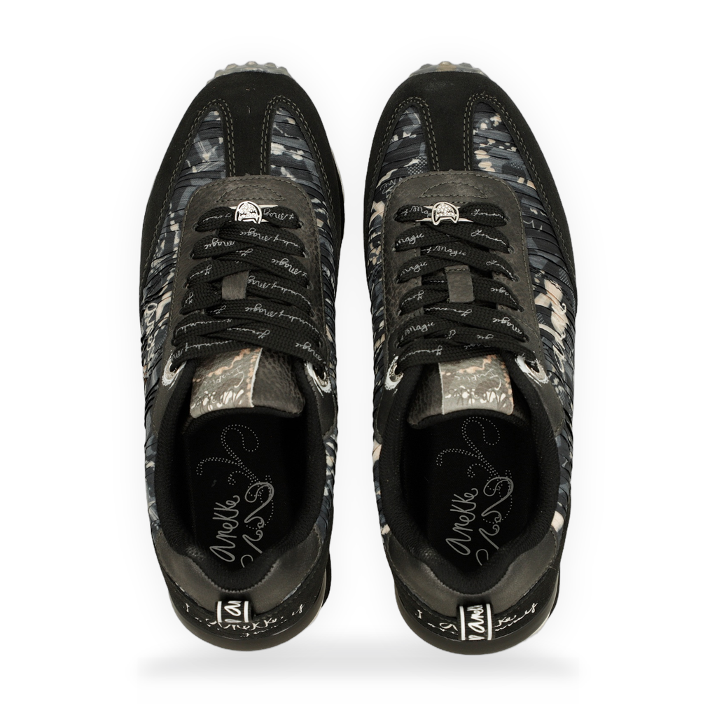 Anekke - Deportivos negros suela multicolor