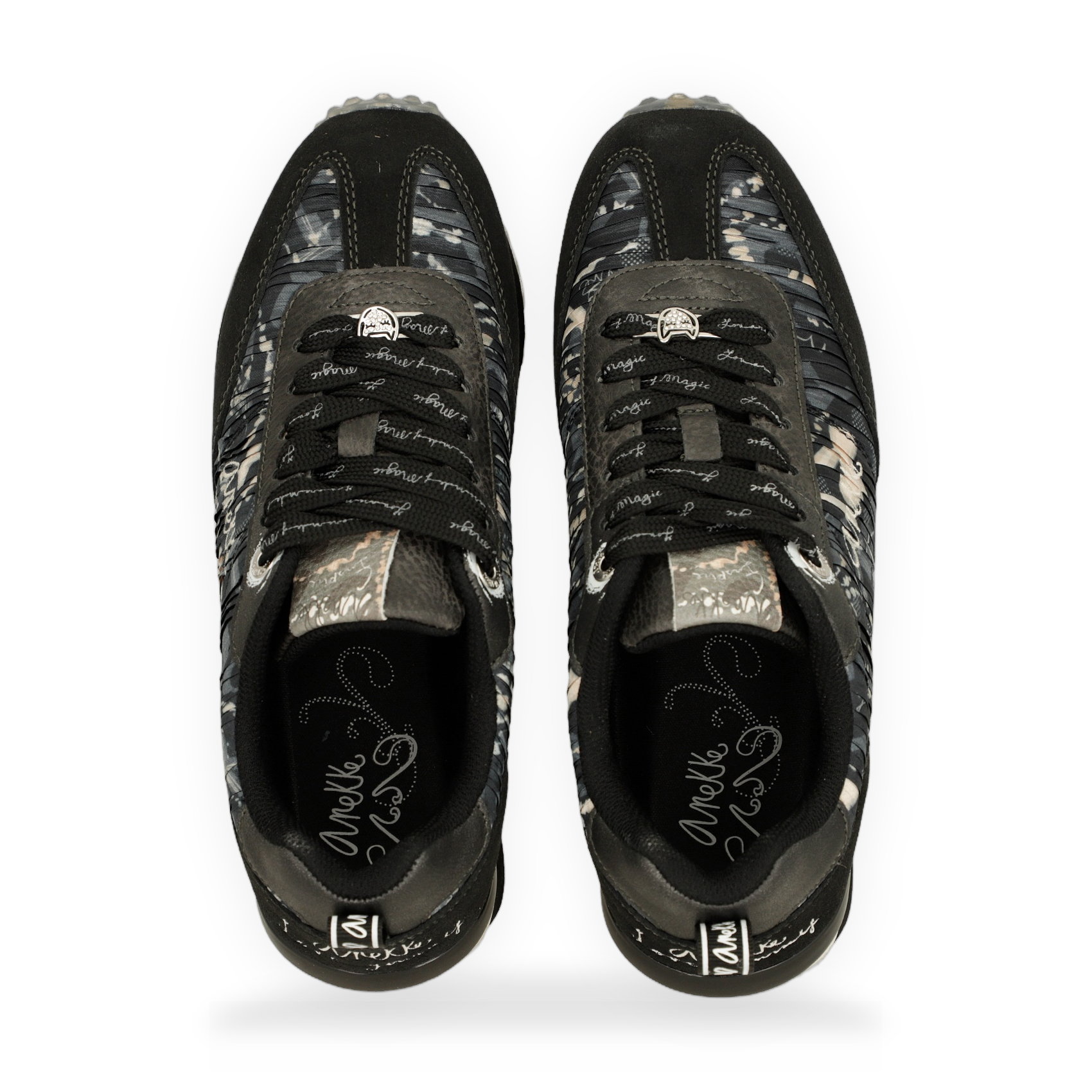 Anekke - Deportivos negros suela multicolor