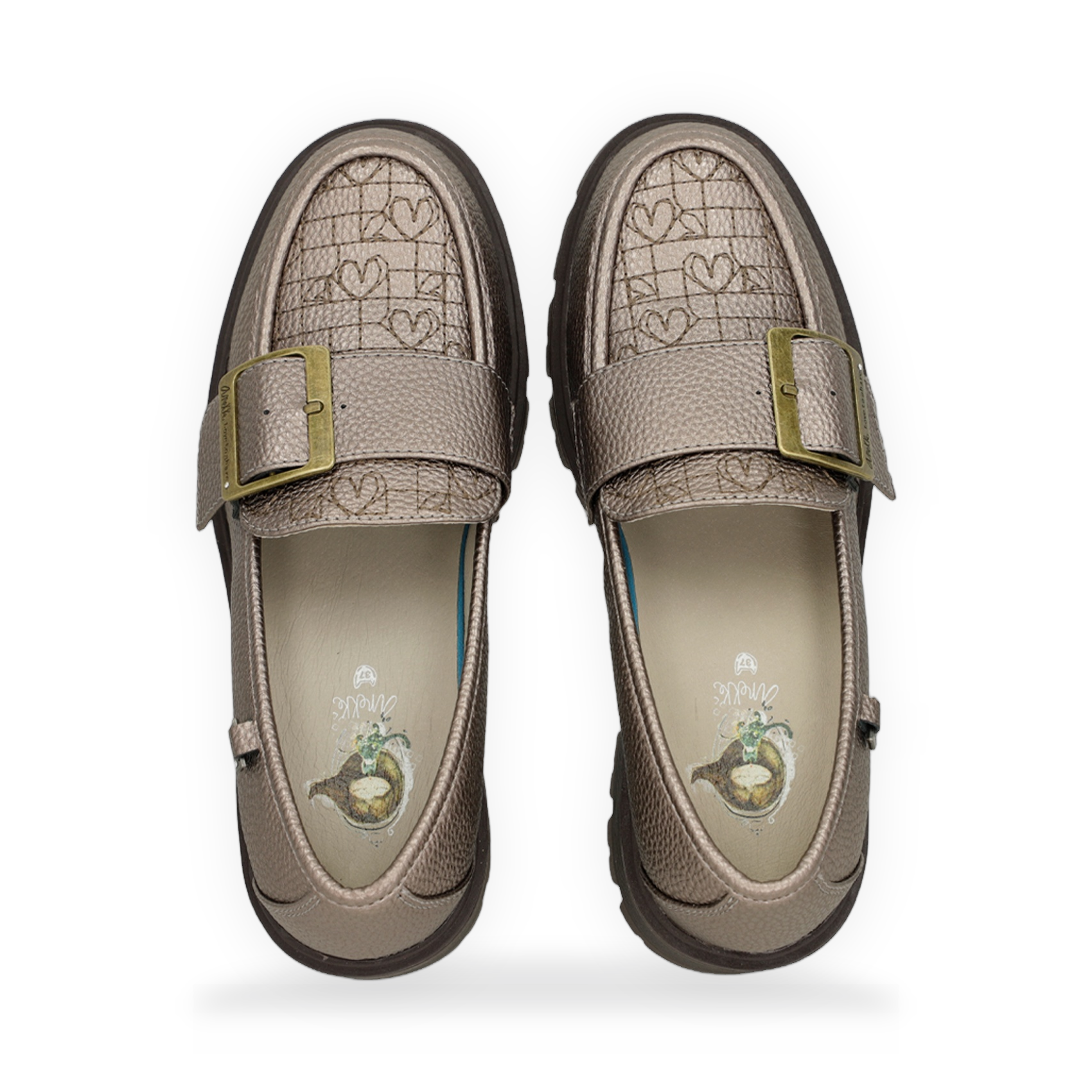 Anekke - Mocasines dorados