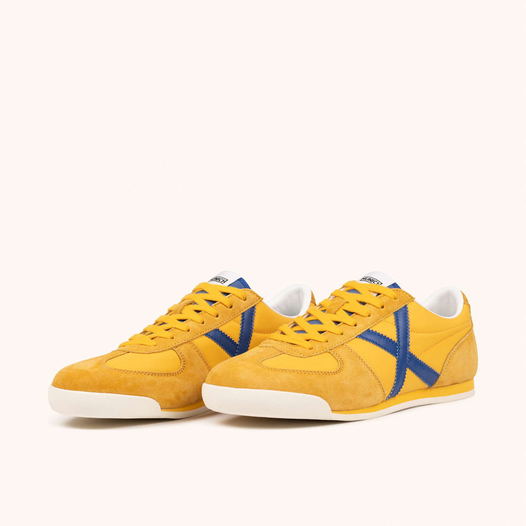 MUNICH STEREO 04 Sneaker Casual Amarilla y Azul