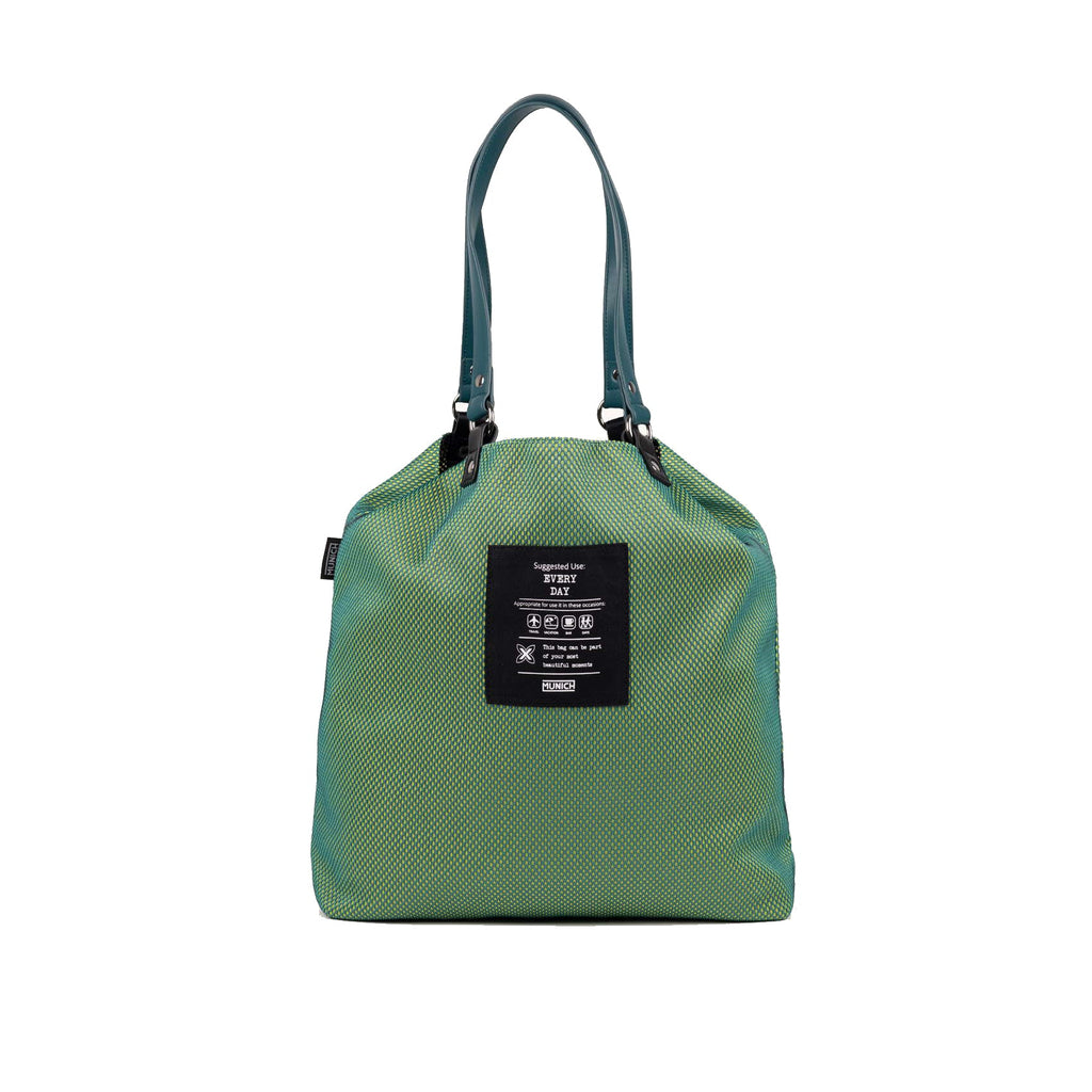 Munich Gogo Spin Reversible Tote Bag Aqua/Black 7113551
