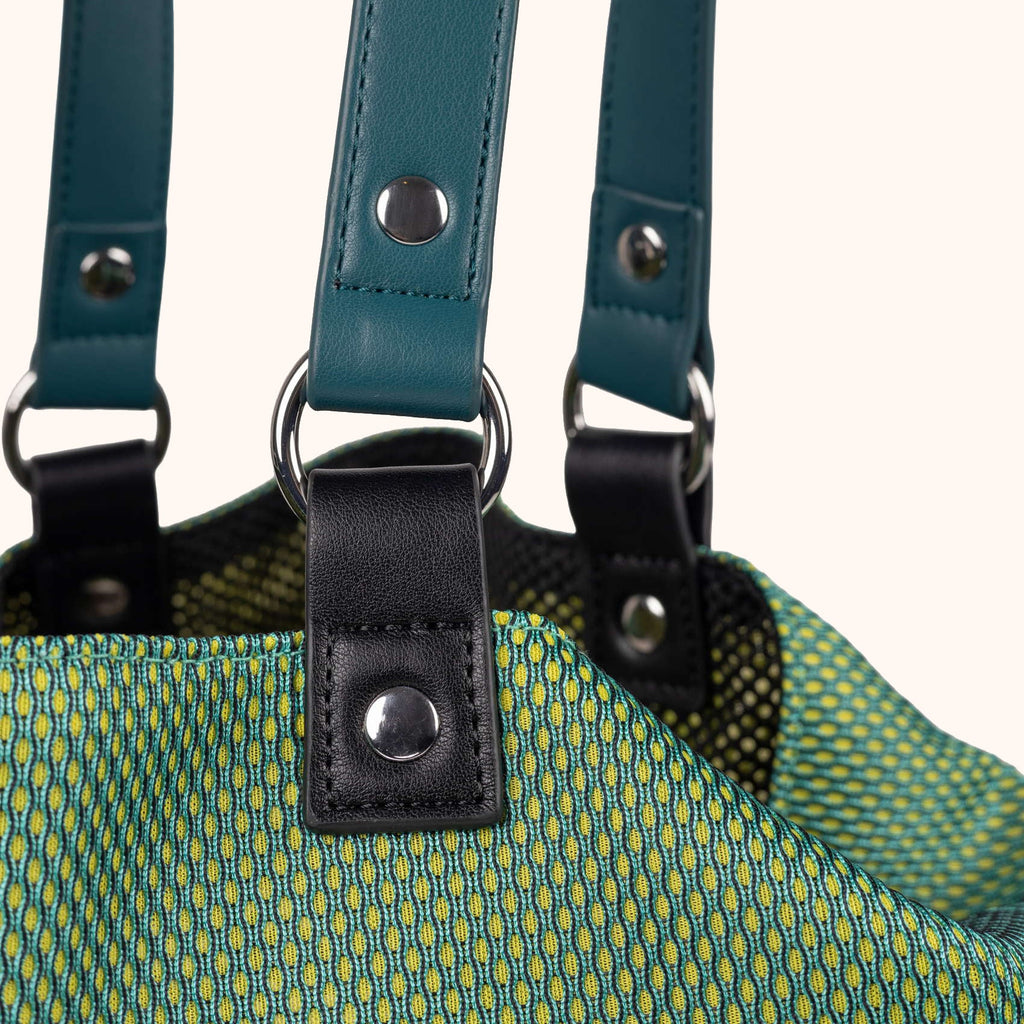 Munich Gogo Spin Reversible Tote Bag Aqua/Black 7113551