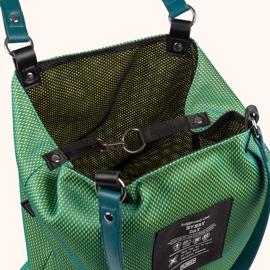 Munich Gogo Spin Reversible Tote Bag Aqua/Black 7113551