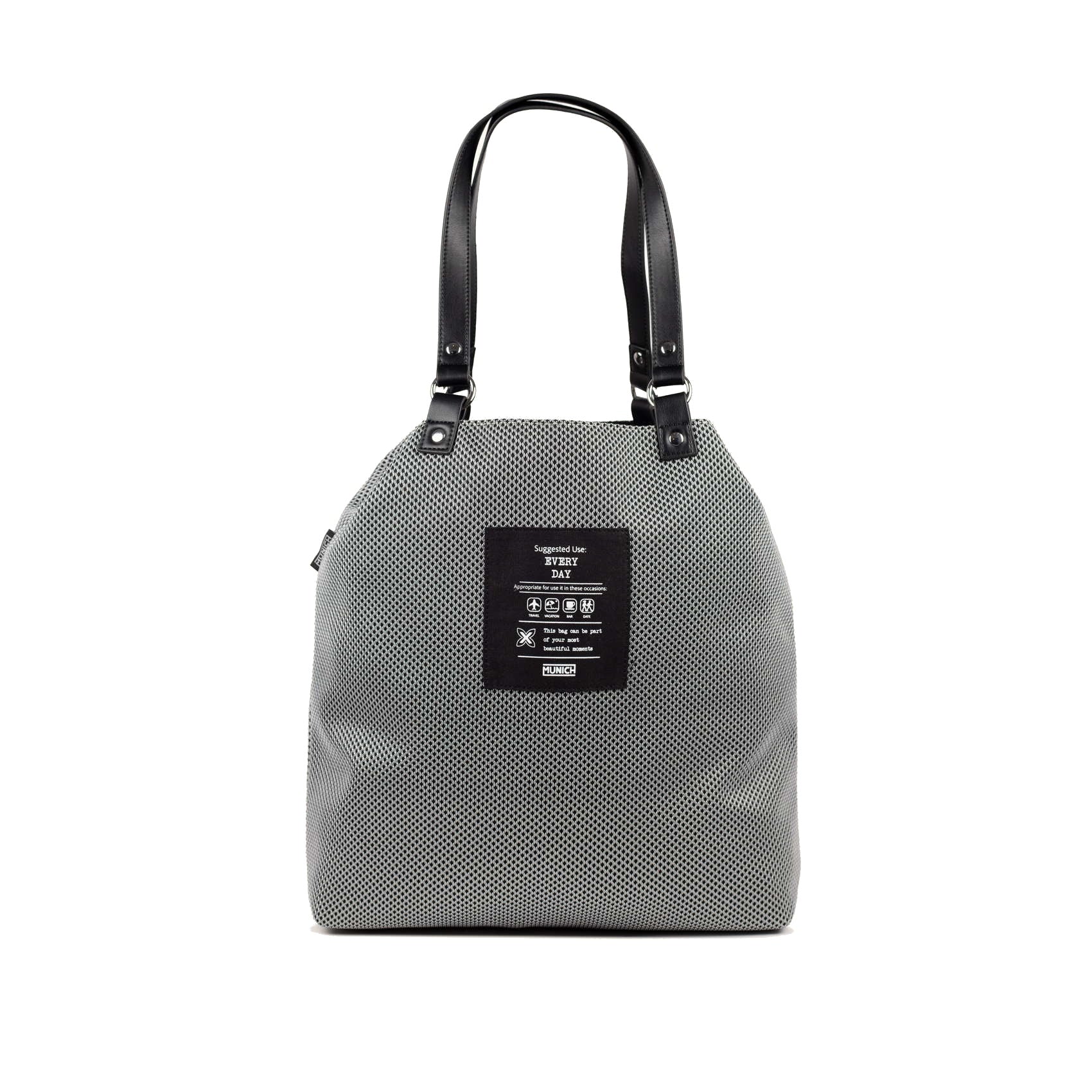 Munich Gogo Spin Reversible Tote Bag Black/White 7113552
