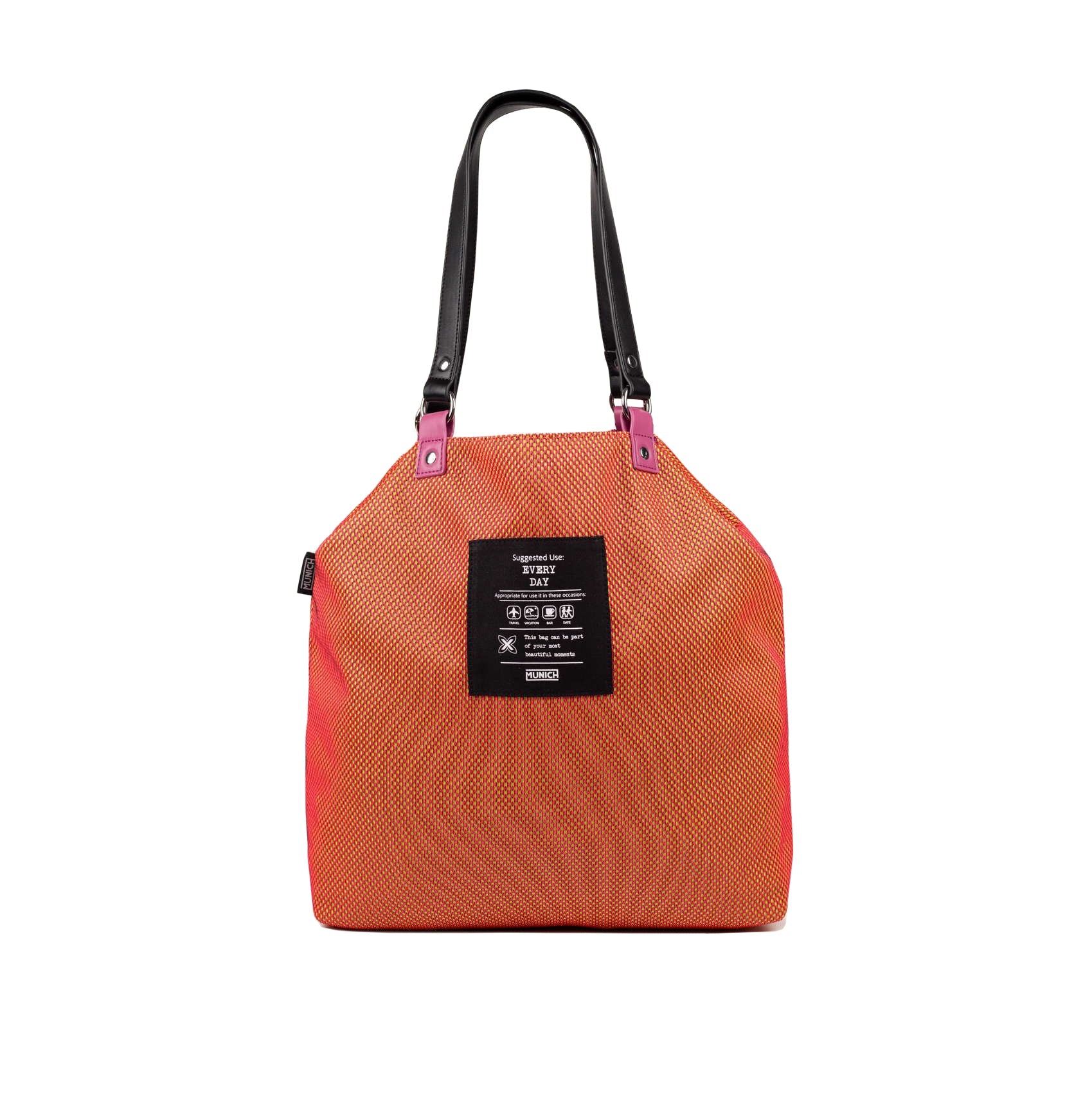 Munich Gogo Spin Reversible Tote Bag Orange/Purple 7113553