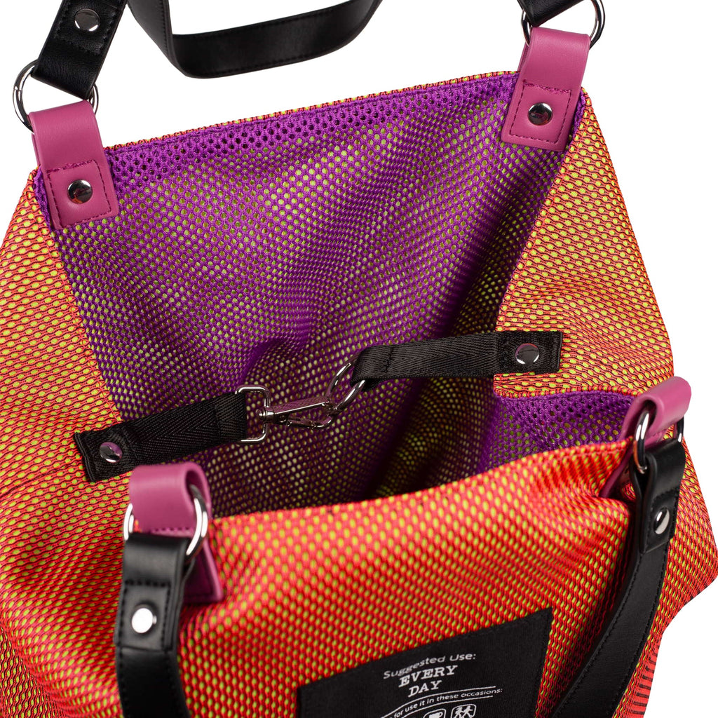 Munich Gogo Spin Reversible Tote Bag Orange/Purple 7113553