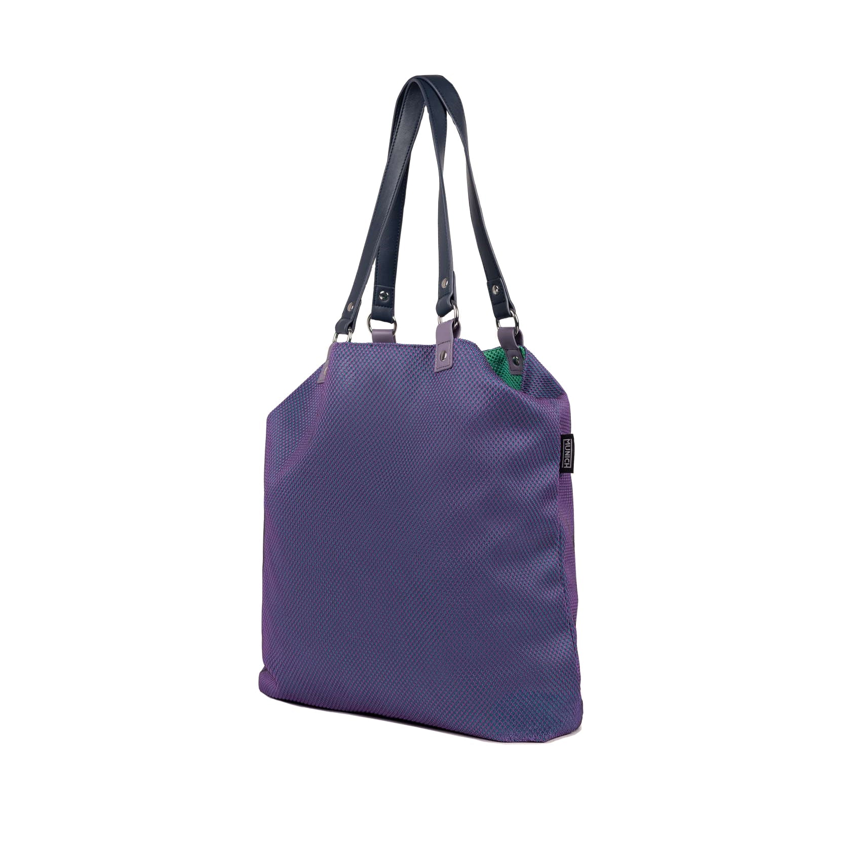 Munich Gogo Spin Reversible Tote Bag Purple/Aqua 7113554