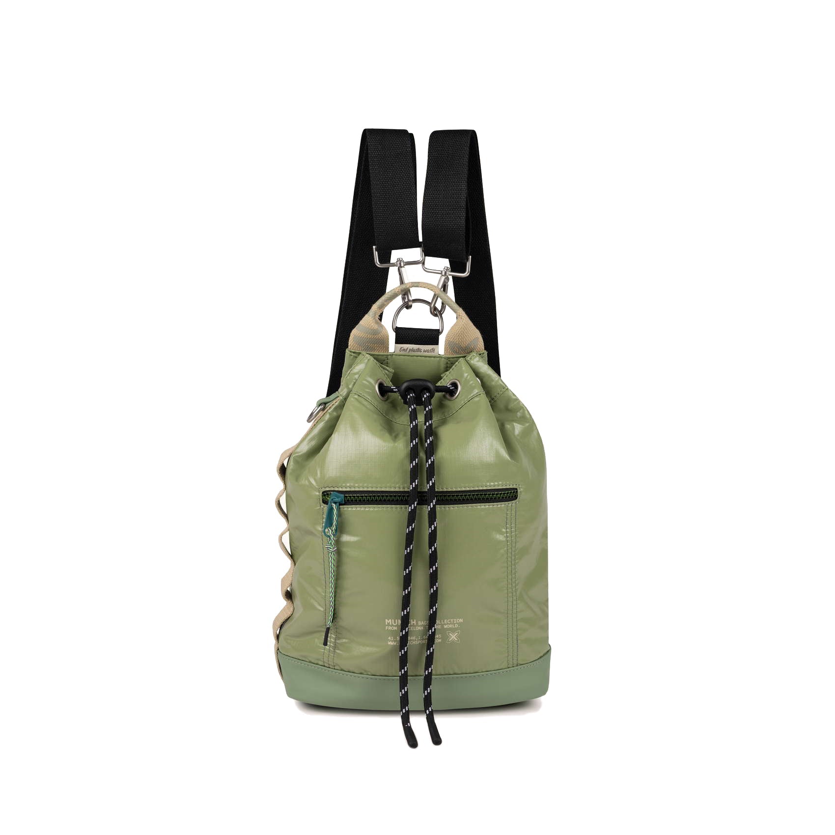 Munich Deep Recycled Drawstring Backpack Khaki 7113596