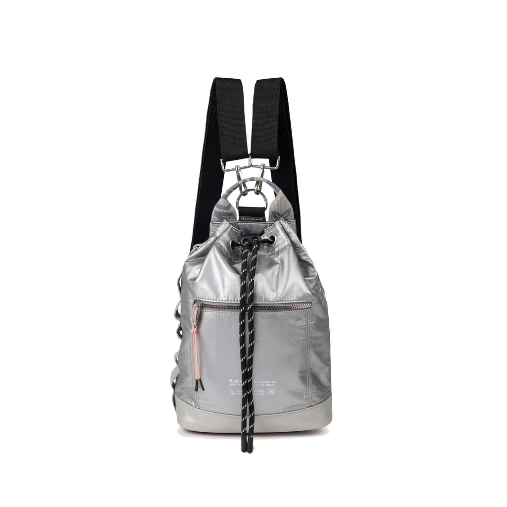 Munich Deep Recycled Drawstring Backpack Cream 7113597