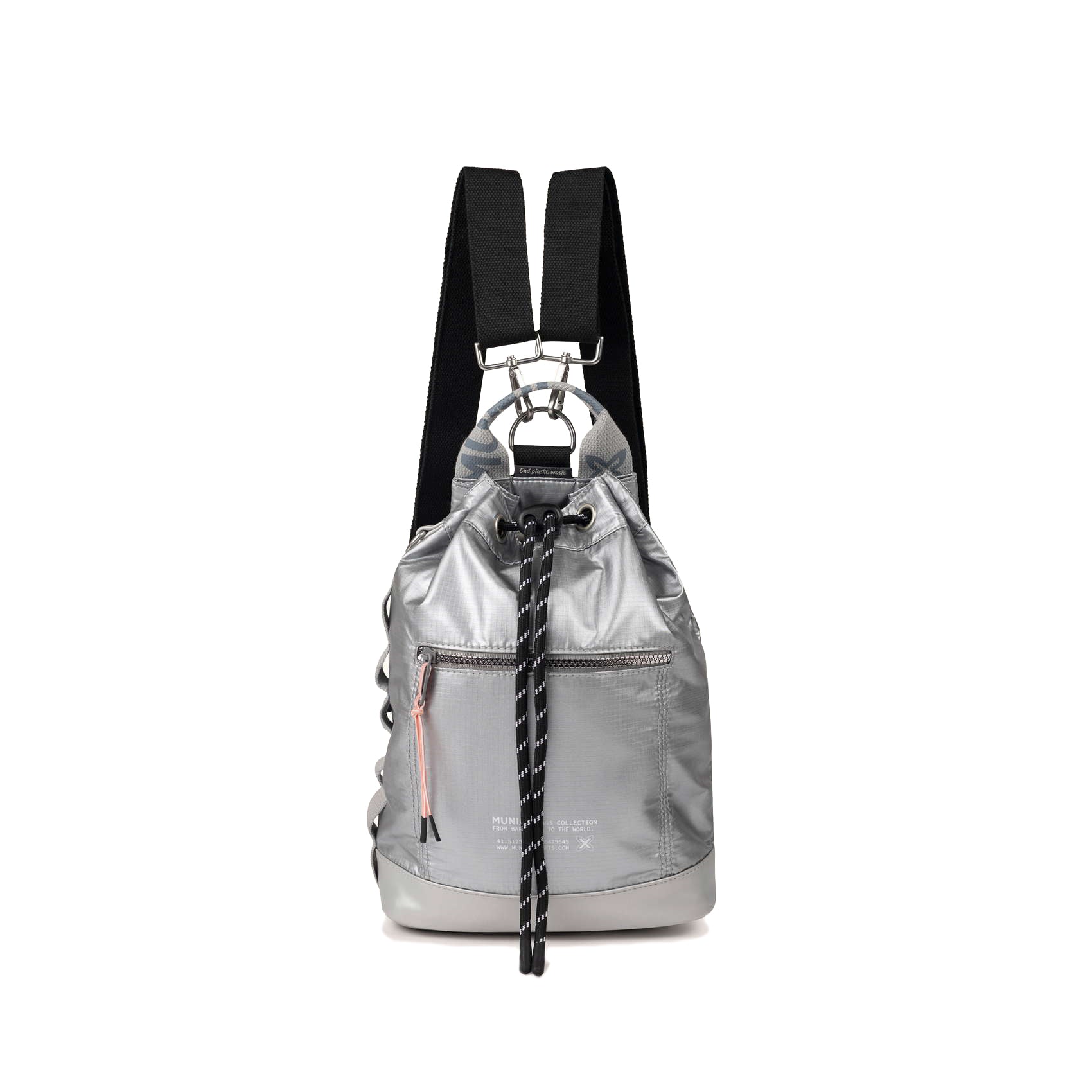 Munich Deep Recycled Drawstring Backpack Cream 7113597