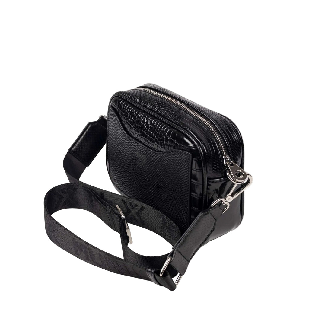 Munich Block Fun Black Lizard Crossbody Camera 7113623