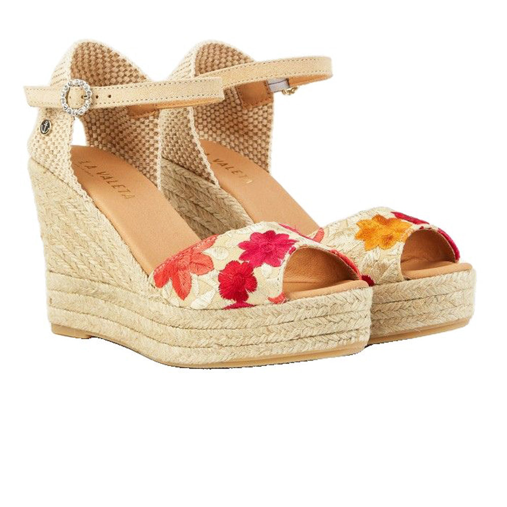 La Valeta Camelia Peep Toe Beige