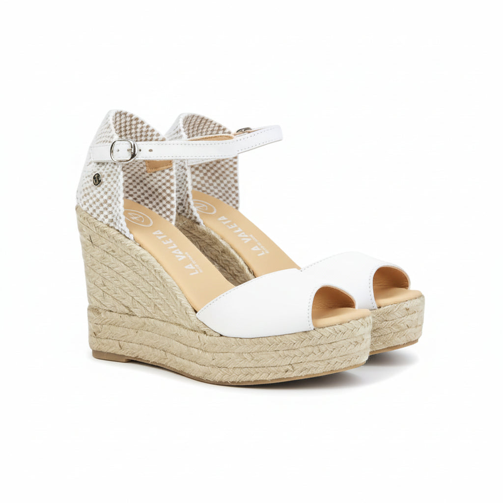 La Valeta Charlene Peep Toe Blanco