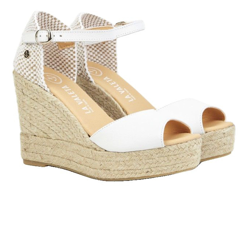 La Valeta Charlene Peep Toe Blanco