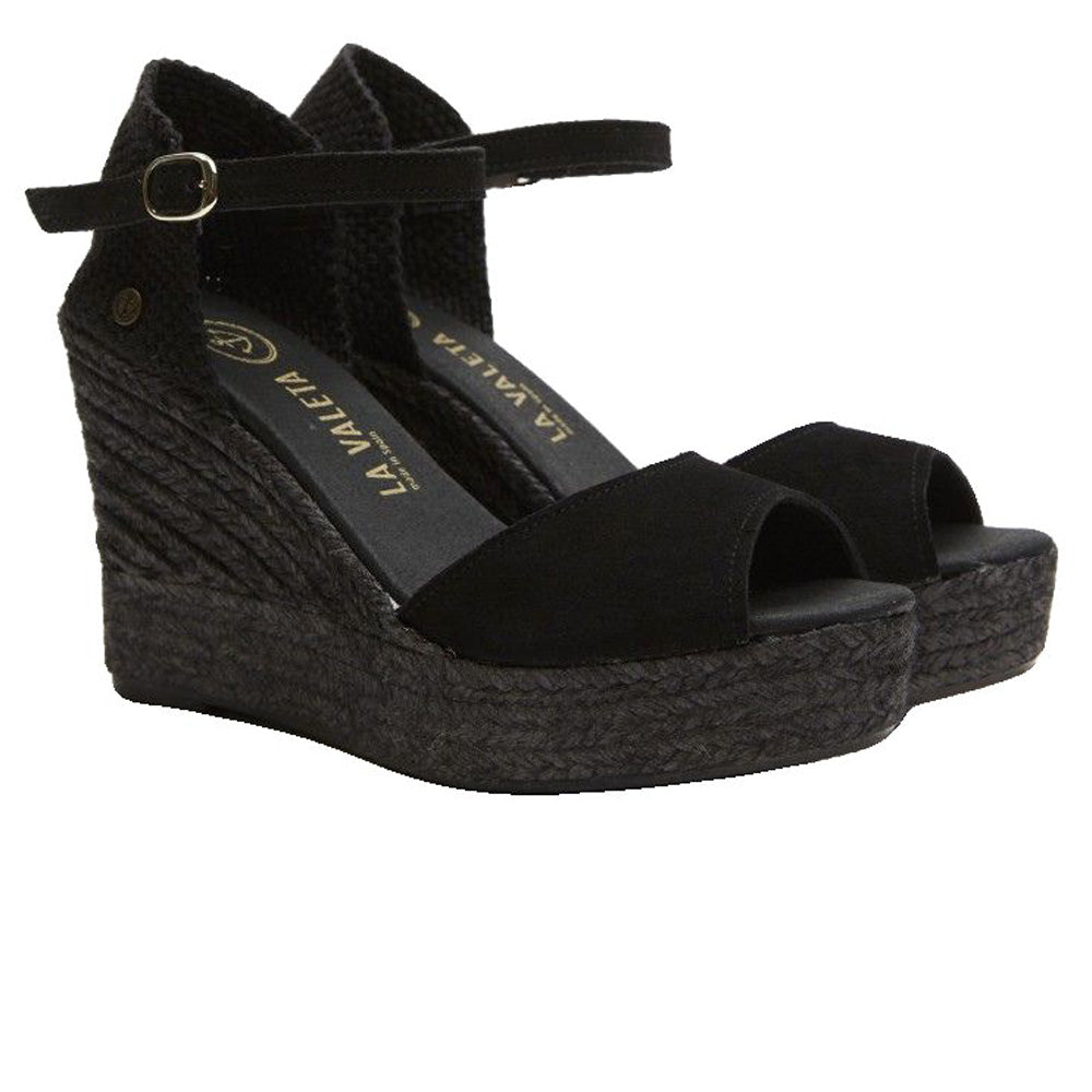 La Valeta Charlene Peep Toe Negro