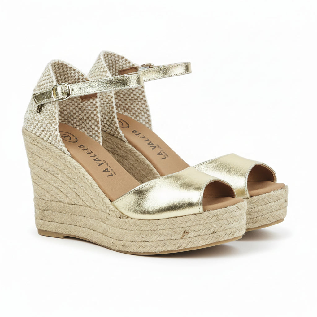 La Valeta Charlene Peep Toe Oro