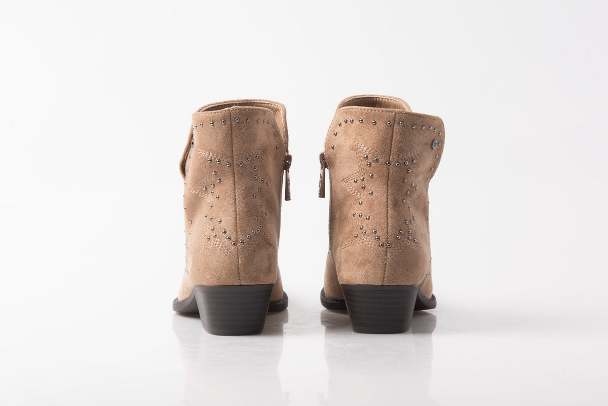 BOTÍN COWBOY BEIGE DE MUJER CON BORDADOS | 2763 ANTE Beige