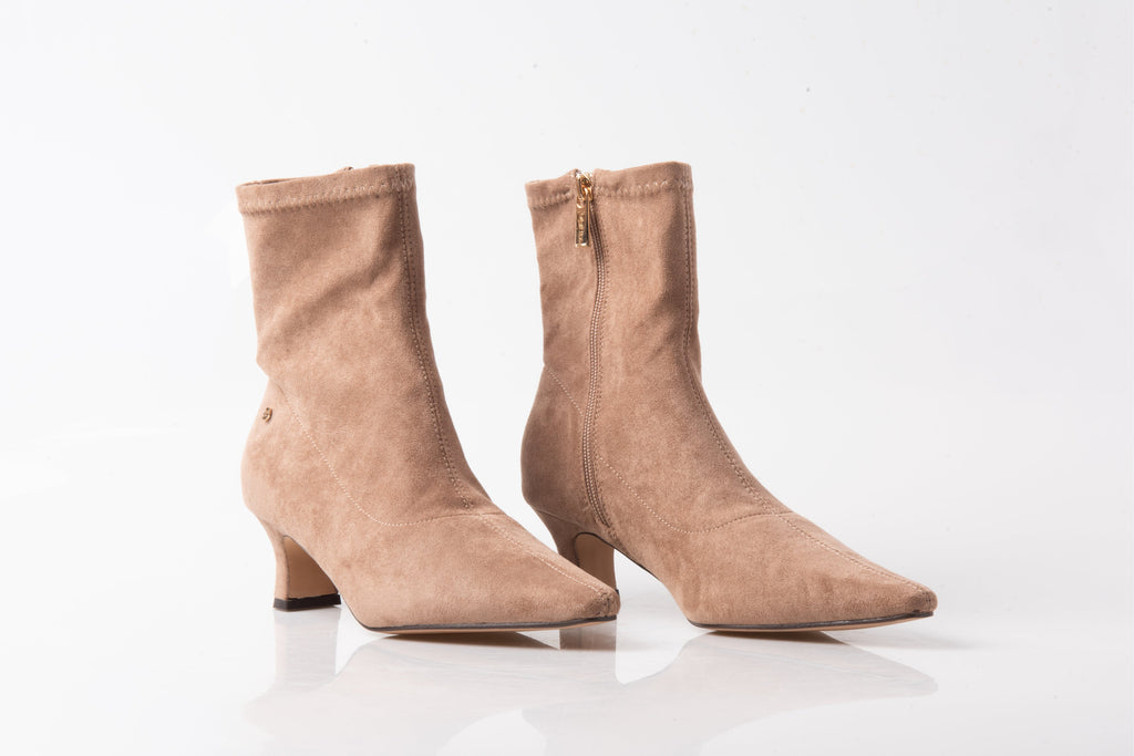 BOTÍN BEIGE DE MUJER CON TACÓN BAJO | 2740 ANTE Taupe