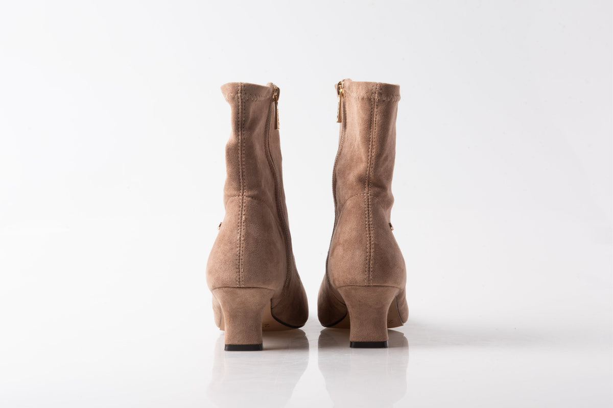 BOTÍN BEIGE DE MUJER CON TACÓN BAJO | 2740 ANTE Taupe