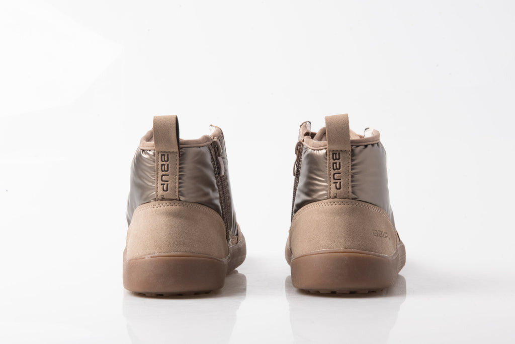 ZAPATILLA BAREFOOT ALTA BEIGE DE MUJER CON DETALLES METALIZADOS | 2702 Taupe