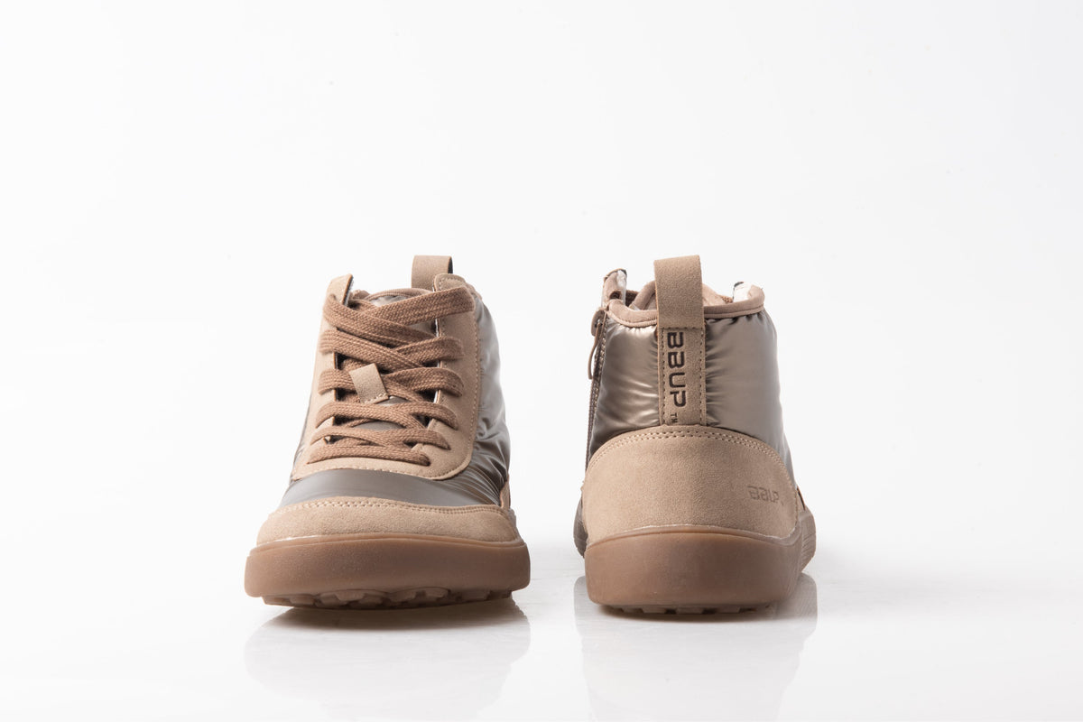 ZAPATILLA BAREFOOT ALTA BEIGE DE MUJER CON DETALLES METALIZADOS | 2702 Taupe