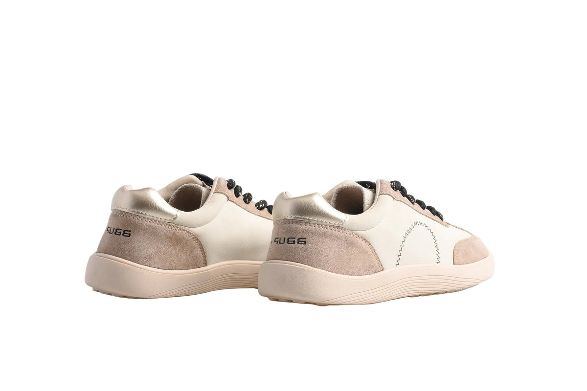 ZAPATILLA BAREFOOT BEIGE DE MUJER CON DETALLES NEGROS | 2700 Beige-Oro