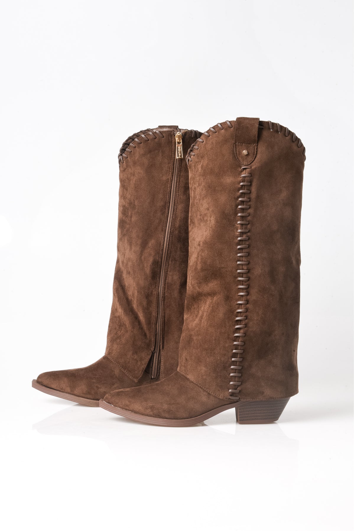 BOTA COWBOY MARRÓN DE MUJER CON BORDADOS | 2751 ANTE Olive