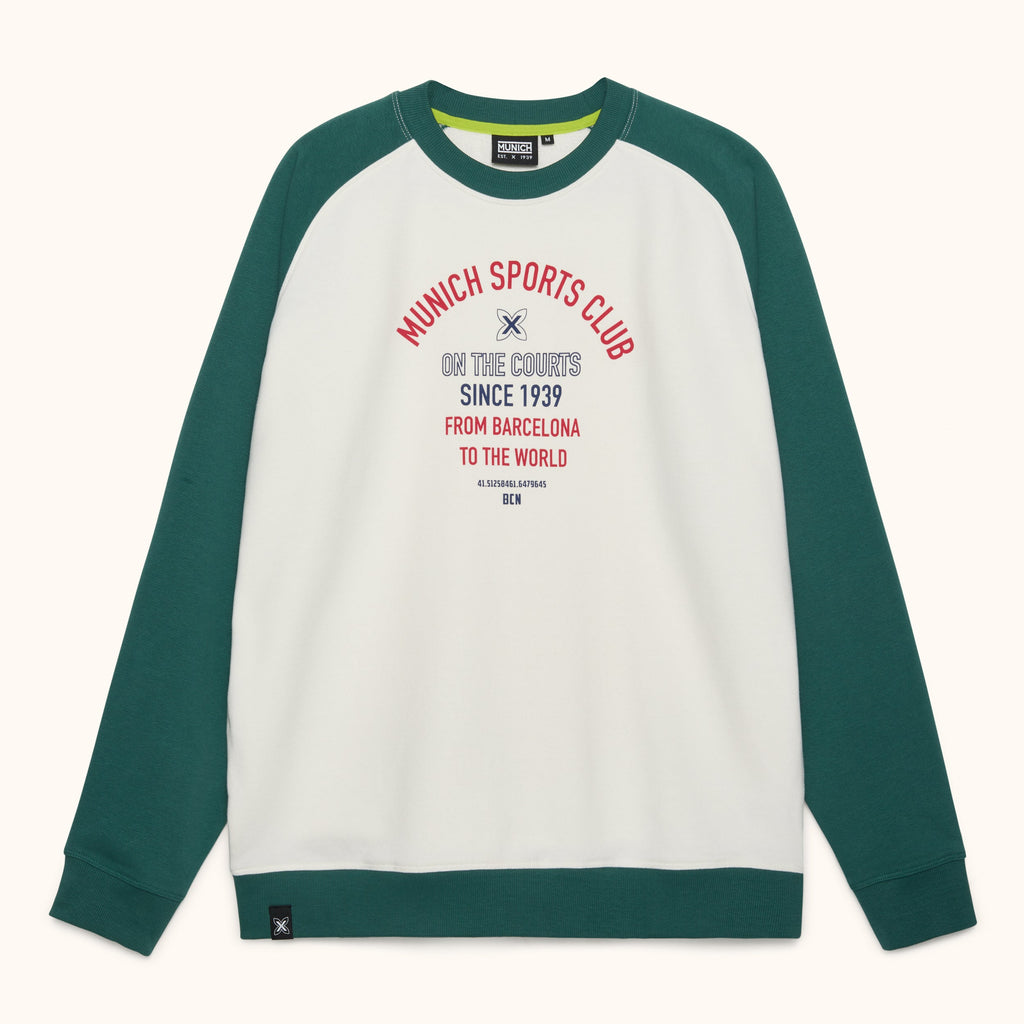 Munich Lifestyle 2507679 Ranglán Sweatshirt Troy Green