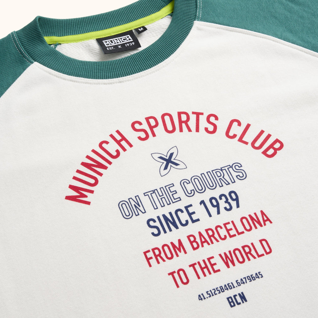 Munich Lifestyle 2507679 Ranglán Sweatshirt Troy Green