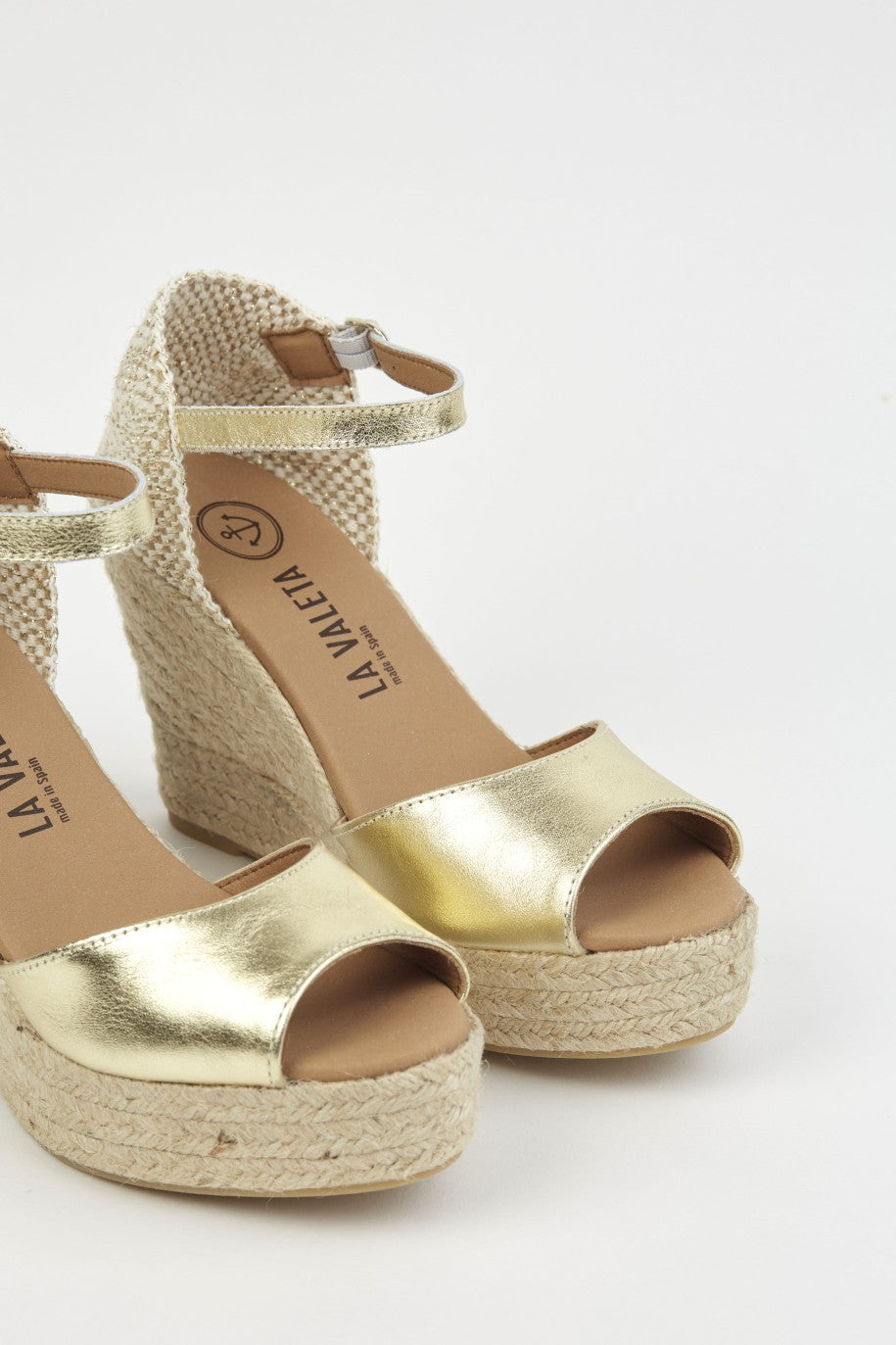 La Valeta Charlene Peep Toe Oro
