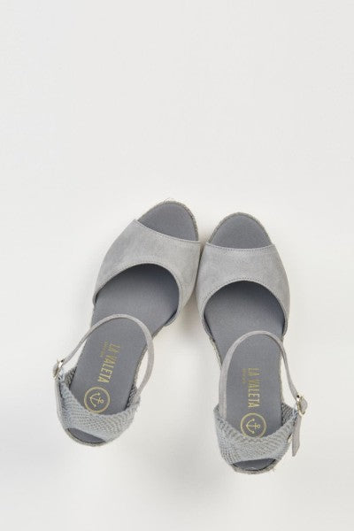 La Valeta Charlene Peep Toe Gris